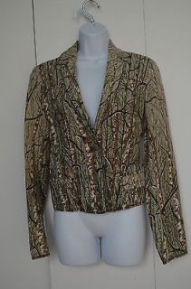 Hugo Boss Ladies Brown Jacket, Tailler Style, with branches designs