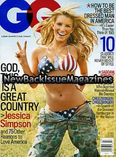 GQ 7/05,Jessica Simpson,Arnold Schwarzenegger ,July 2005,NEW