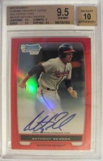 ANTHONY RENDON 2012 BOWMAN CHROME RED REF REFRACTOR ROOKIE AUTO #1/5