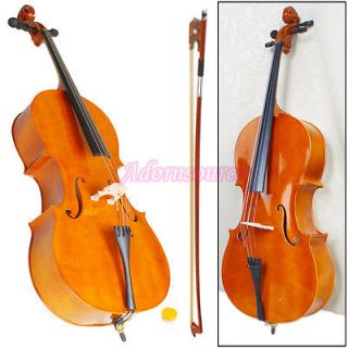 Full Size Professional Sound Wood Color Cello +Bag+Bow+Rosin +Bridge