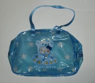 Sanrio Polar Bear Clear Blue PVC Shoulder Gym Bowler Bag Tote New