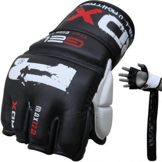 Leather Gel Tech MMA 7oz Grappling Gloves Fight Boxing UFC Punch Bag G