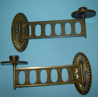 Antique ART DECO single Solid Brass Piano wall sconce Candle Holder