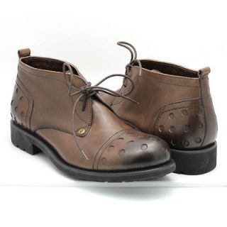 FDW Mens A5 Iron Fist Dots Ceather Brown Oxford Boots Flats Shoes Sold