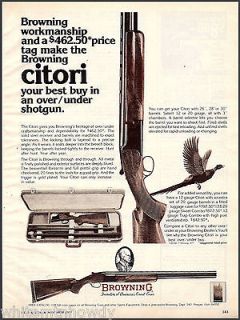 1977 BROWNING Citori Over Under SHOTGUN AD