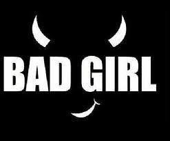 BAD GIRL devil decal for country girl horse truck or 4x4 jeep or car