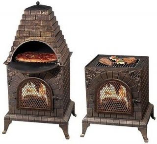 Designer Outdoor Fireplace, Pizza Oven & Grill   Cast Iron   Spark
