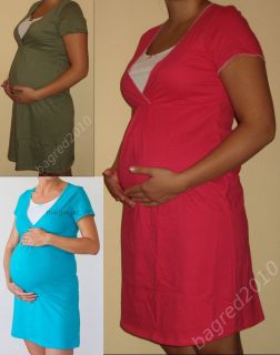 Maternity Breastfeeding Nursing Nightdress S XXL Colours