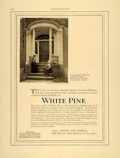 1915 Ad White Pine Bureau Tucker Rice Portico Salem Massachusetts