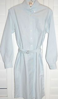 BROOKS BROTHERS Classic Fit Non Iron 346 Light Blue Belted Dress Size
