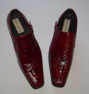 Italian Styled Mens Red Slip on Dress Shoes Many Sizes Available New