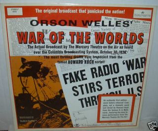 Orson Welles War of the Worlds Radio Broadcast LP