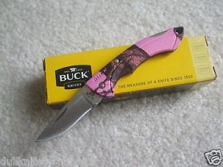 Buck Nano Bantam Knife 283CMS10 Mossy Oak Pink Camo Handles 283 New