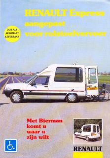 Renault Express Van with WHEELCHAIR ACCESS BIERMAN Dutch market sales