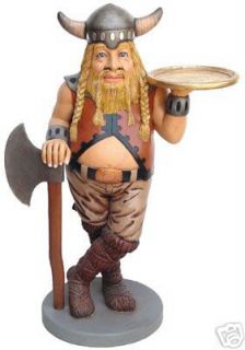 Viking Butler Statue with Tray   Viking Statue Figurine with Tray   3