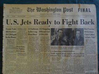 Historic Birthdate Newspaper March 12 1953 US Jets Ready To Fight Back
