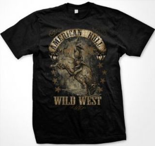 American Bull Riding Mens T shirt Wild West Country Animal Rider Rodeo