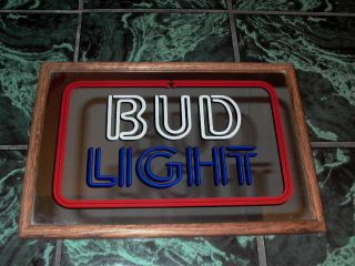 Bud Light Beer Mirror Bar Sign