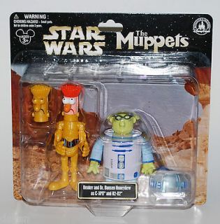Wars Tours Muppets Beaker Bunsen Honeydew C 3PO R2 D2 Figure Set NEW