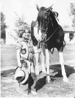 SHIRLEY TEMPLE LITTLE WESTERN COWGIRL AND PINTO PONY PATCHES   HORSE