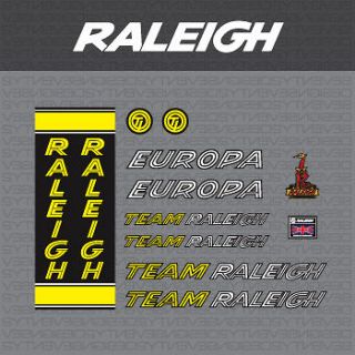 0558 Raleigh Europa Bicycle Stickers   Decals   Transfers