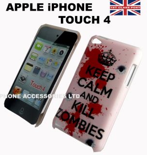 CALM AND KILL ZOMBIES HARD PLASTIC CASE COVER FOR APPLE IPOD TOUCH 4