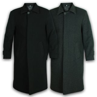 Mens Wool & Cashmere Long Overcoat Winter Jacket