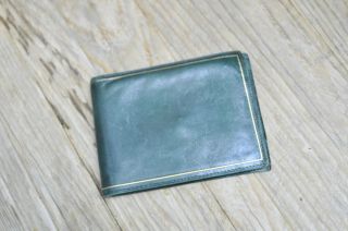Vintage Rolex Green Leather Billfold Wallet