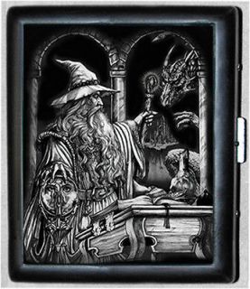 Wizard Gothic Metal Wallet ID Business Card Cigarette Case #65