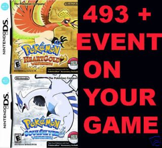 493 Pokemon & Event Pok For HeartGold Loaded Your game LEGIT EVENT