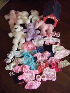 Build a Bear Lot animals clothing unicorn cat outfit BABW shoes