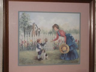FLOWERS FOR MOMMY SIGNED #D GLYNDA TURLEY LITHOGRAPH