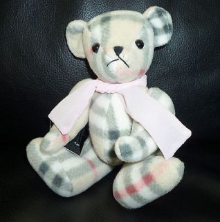 Burberry London Nova Check Posable Jointed Teddy Bear With Tags