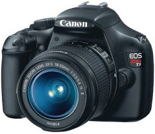 Canon EOS Rebel T3 / 1100D Digital SLR Camera Black w/ 18 55mm EF S IS