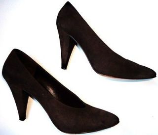  HOT CALVIN KLEIN Brown Suede HEELS PUMPS Womens Shoes