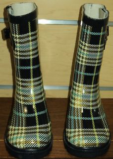 Girls rain boots/ NEW Navy rubber rain boots/AW/ Sz 13,1,2,3,4