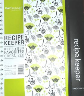 Day Runner Recipe Keeper Flower Wirebound Organizer With Bungee