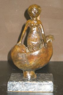 SERGIO BUSTAMANTE THE MERMAID BRONZE SCULPTURE SIGNED AND NUMBERED