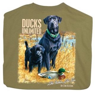 Ducks Unlimited T Shirt Like Father Like Son Labs NWT