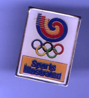 old SPORTS ILLUSTRATED pin SPONSOR mini badge OLYMPICS #B