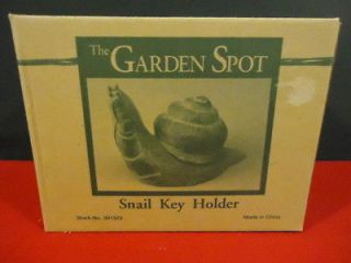 From The Garden Spot GORGEOUS Ceramic Snail Statue Animal Trinket Box