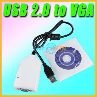 External USB 2.0 To VGA Adapter Multiple Video Graphic Card TV Display