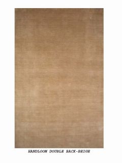 Indian Hand Loom Double Back Knotted Back Textured Plain Wool Carpet