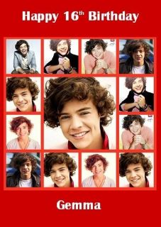Harry Styles One Direction Personalised Birthday Card