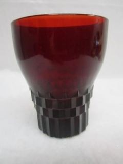 VINTAGE Arcoroc RUBY RED 4 DRINKING GLASSE MINT