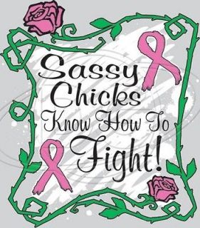 Sassy Chicks Know 2 Fight! Breast Cancer Awareness Item Support Cure