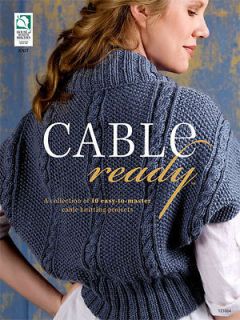 Cable Ready Knitting Patterns EASY Sweater Scarf BOOK