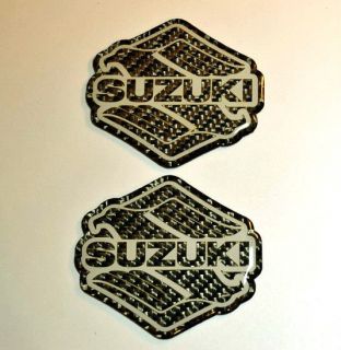 Suzuki Real Carbon fiber Ultra Shiny Motorcycle Helmet Tank 2pcs