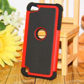2in1 Protective Case Cover Skin for ipod Touch 5 5G 5th Black + Red