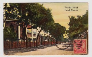 Havana,Cuba,T​roche Hotel,The Caribbean,Used with Cuban Stamp on